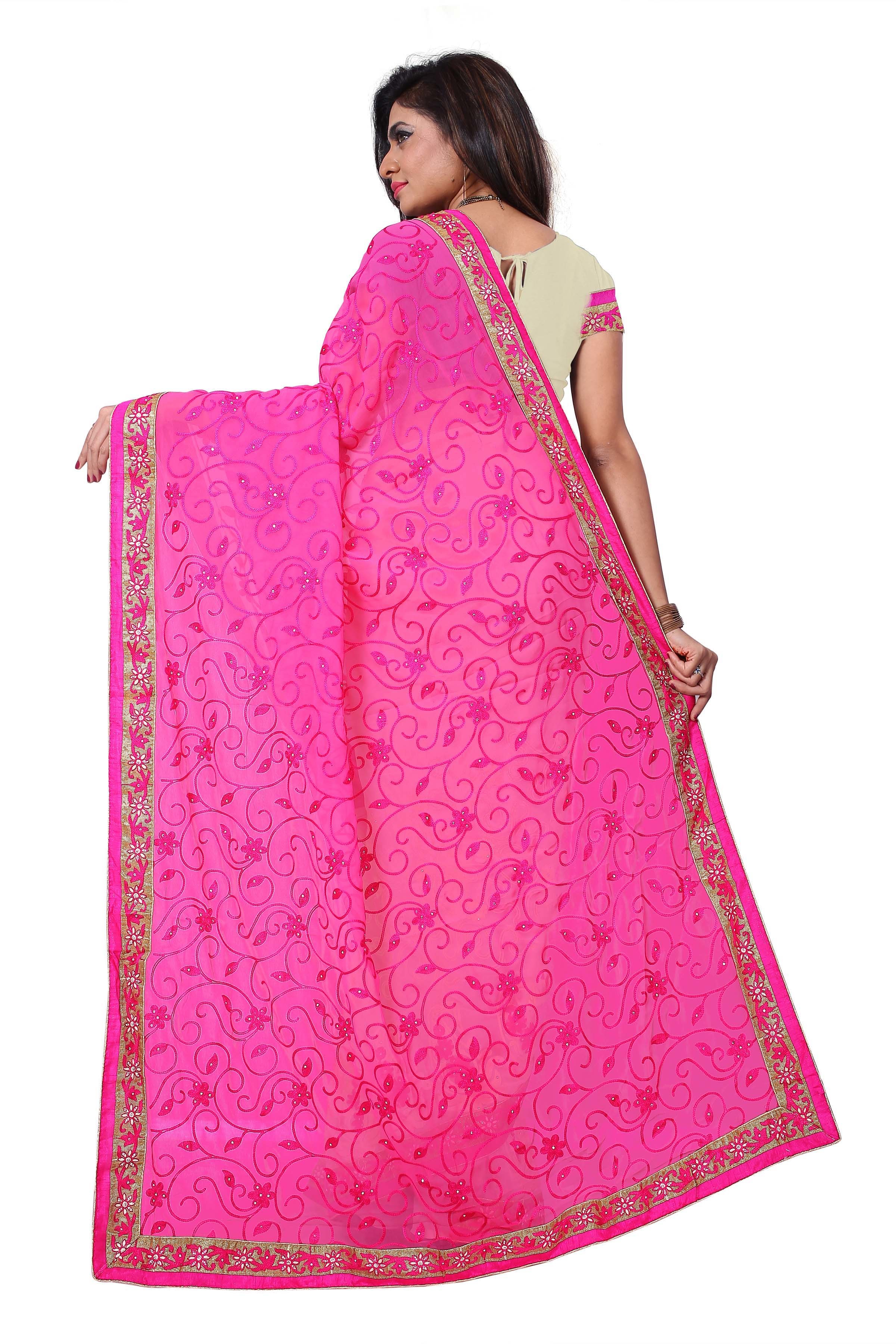 Embroidered Saree