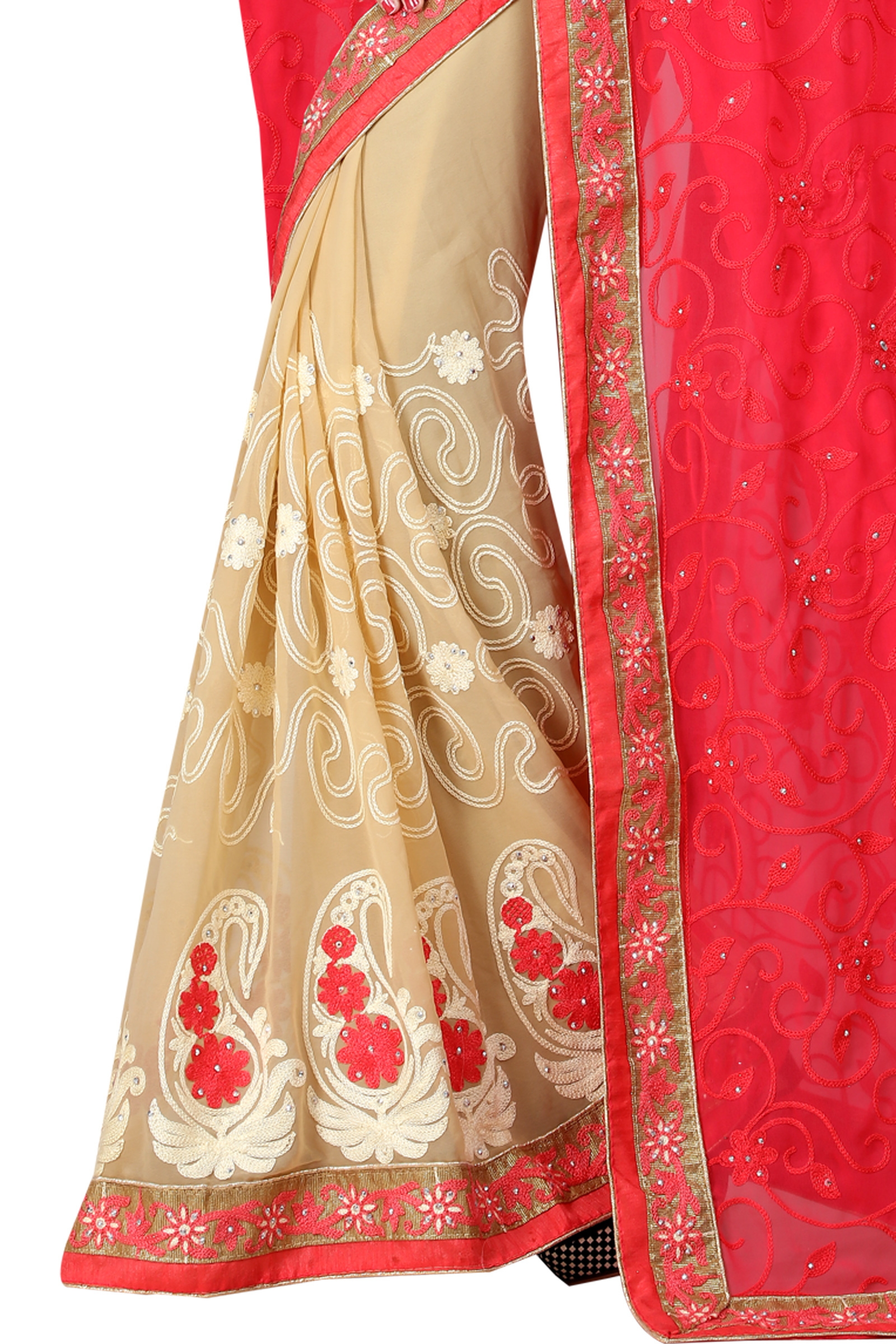 Embroidered Georgette Saree