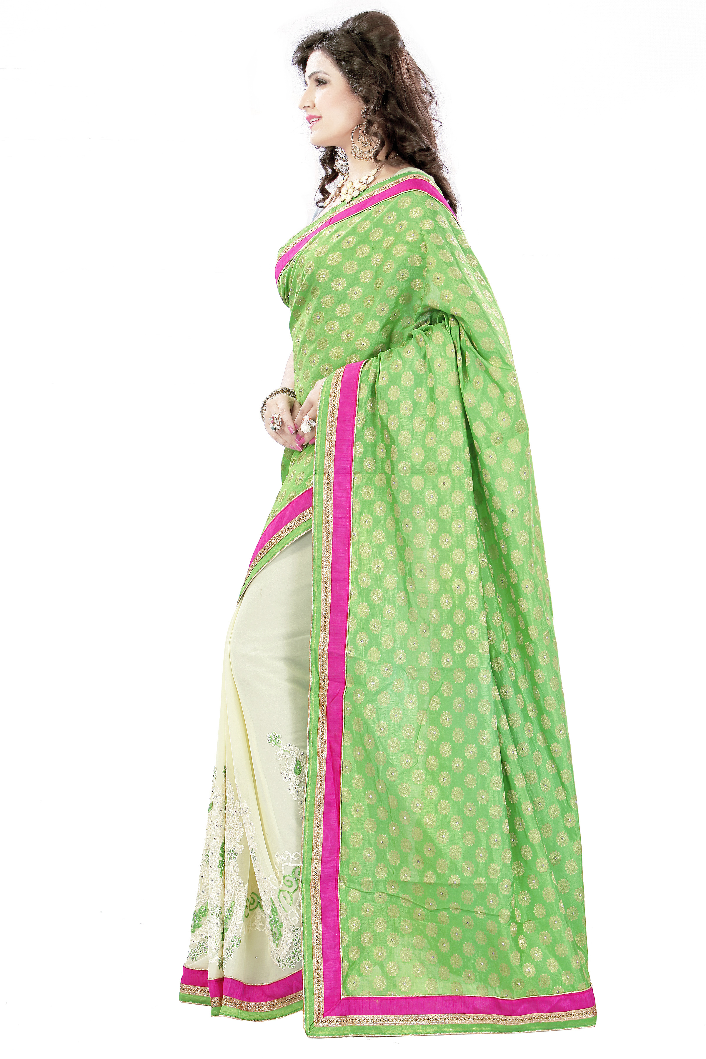 Designer Green Ethnic Saree