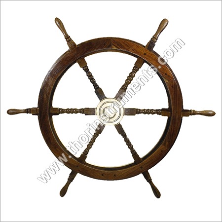 Nautical Antique Wooden Ship Wheel