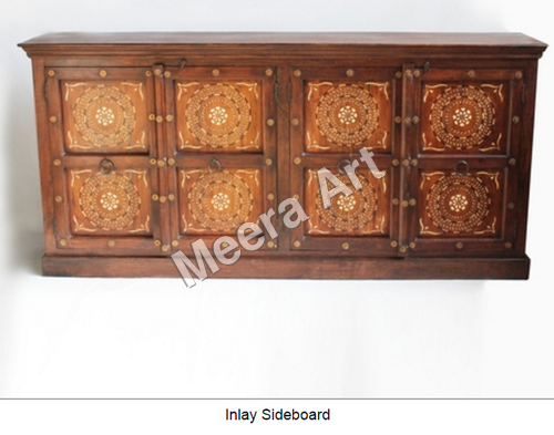 पोलिश बोन इनले आठ दराज