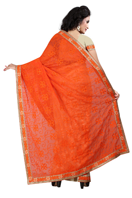 Plain Designer Sarees