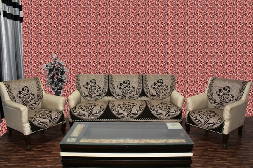 प्रिंटेड चेनिल सोफा कवर सितारा