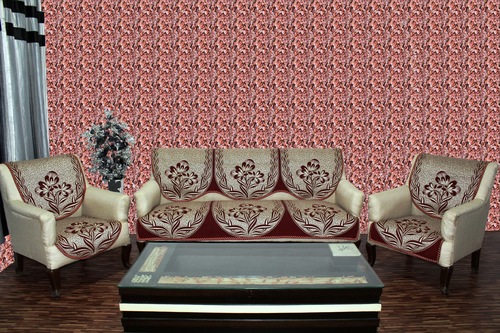 प्रिंटेड चेनिल सोफा पैनल सितारा