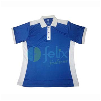 Customized T-Shirts - Polyester, Size S-XXL, Blue, Short Sleeves, Polo Collar - Perfect Fitting, Shrink Resistance, Easy to Wash, Neat Stitching