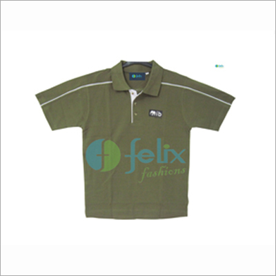 Polo T-Shirts - Cotton, Multiple Sizes | Green, Short Sleeve, Collared, Regular Fit, Button Closure