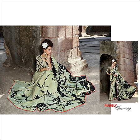 Crepe Digital Printed Sarees