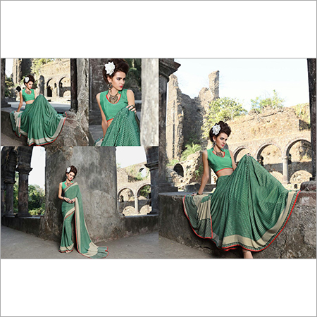 Ladies Printed Crepe Sarees