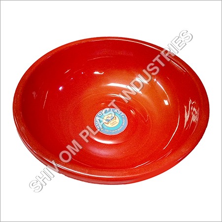 Red Plastic Basin - Vergine Plastic, 406.4 mm Length, Custom Size Available, Rigid Bowl Shape | Resistant to Cracks, Low Maintenance, 1-Year Warranty