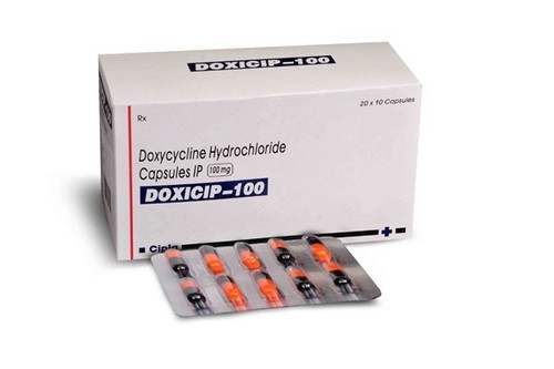 Doxicip - 100 Mg Capsule | Anti-Bacterial Treatment for Bacterial Infections, Acne, and Malaria Prevention