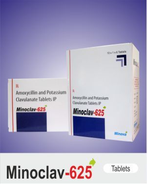 Minoclav-625 Tablets Ingredients: Amoxycillintrihydrate I.P Eq. To Amoxycilin 500 Mg + Potassium Clavulanate Diluted I.P Eq.To Clavulanic Acid 125Mg