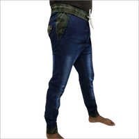 डेनिम सॉलिड कंट्रास्ट जॉगर