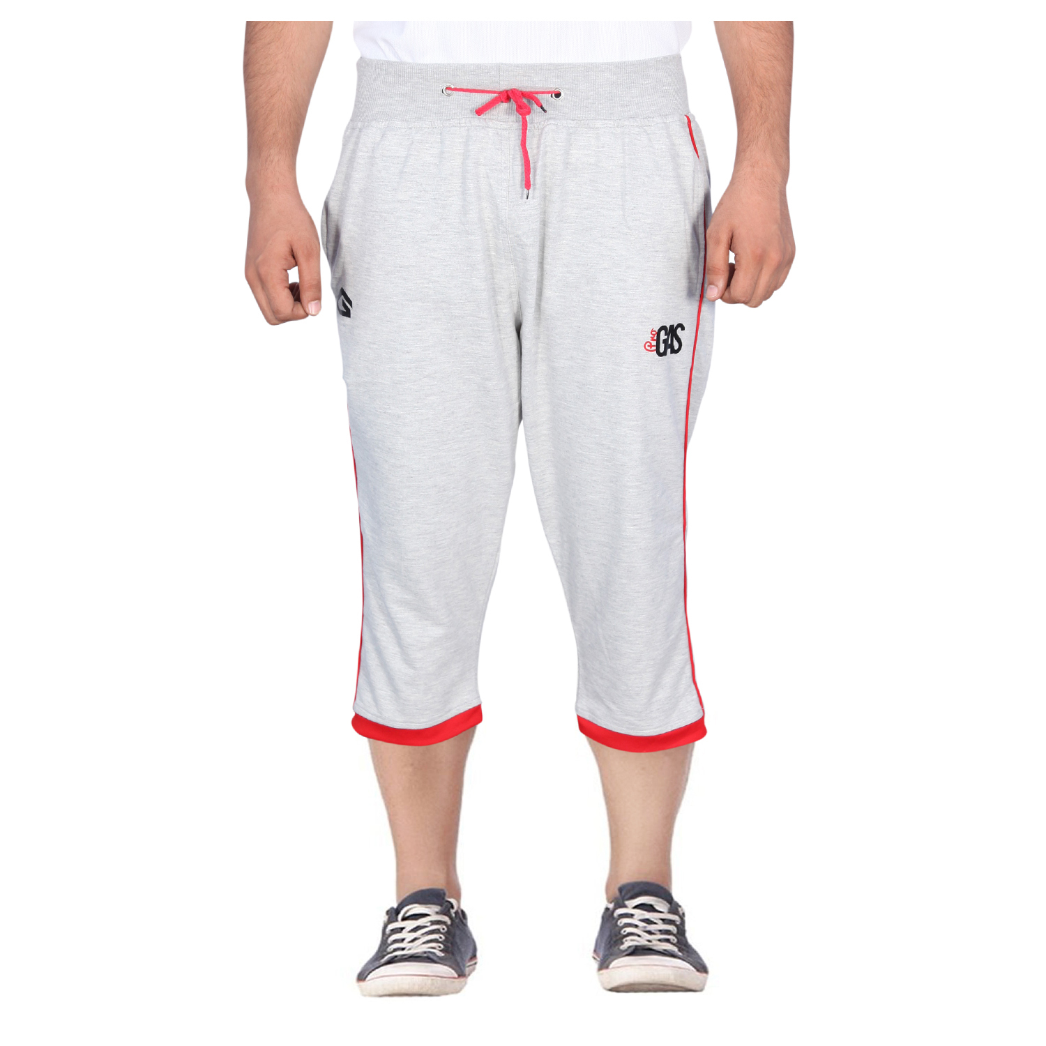 Progas Capri - 100% Cotton Poplin, Black, Elastic Waist With Drawstring, Soft Fabric Homewear