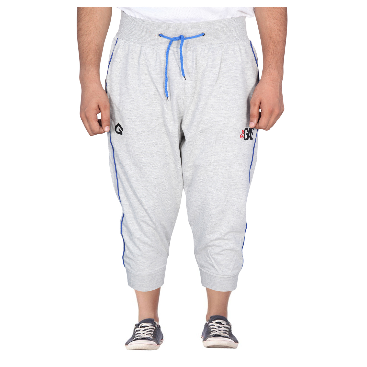 Progas Capri - 100% Cotton Poplin, Black, Elastic Waist With Drawstring, Soft Fabric Homewear