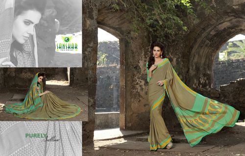 Moss Crepe Printed Saree