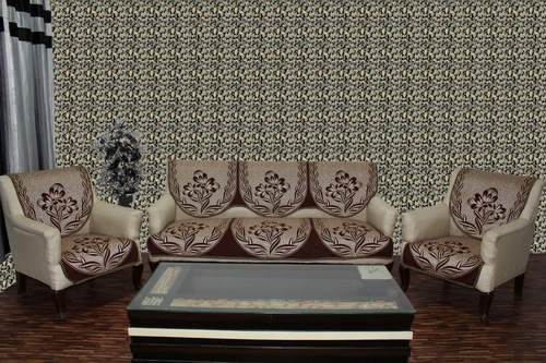 प्रिंटेड चेनिल सोफा पैनल सितारा