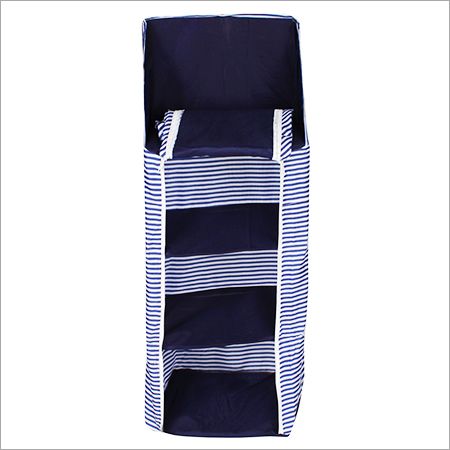 Wall Hanging - Fabric, 30x20x10 Inches, Navy Blue | Durable Fabric, 3 Shelves, Easy Storage, Foldable, Space Saving, Stylish Design
