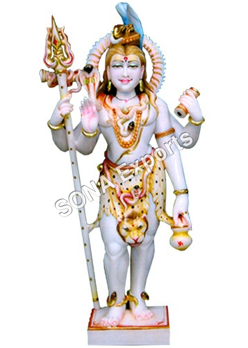 मार्बल शिव की खड़ी मूर्ति