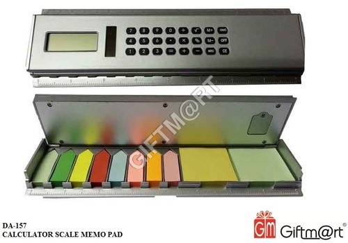 Silver Calculator Scale Memo Pad