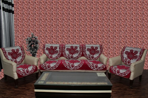 प्रिंटेड चेनिल सोफा पैनल रंगोली