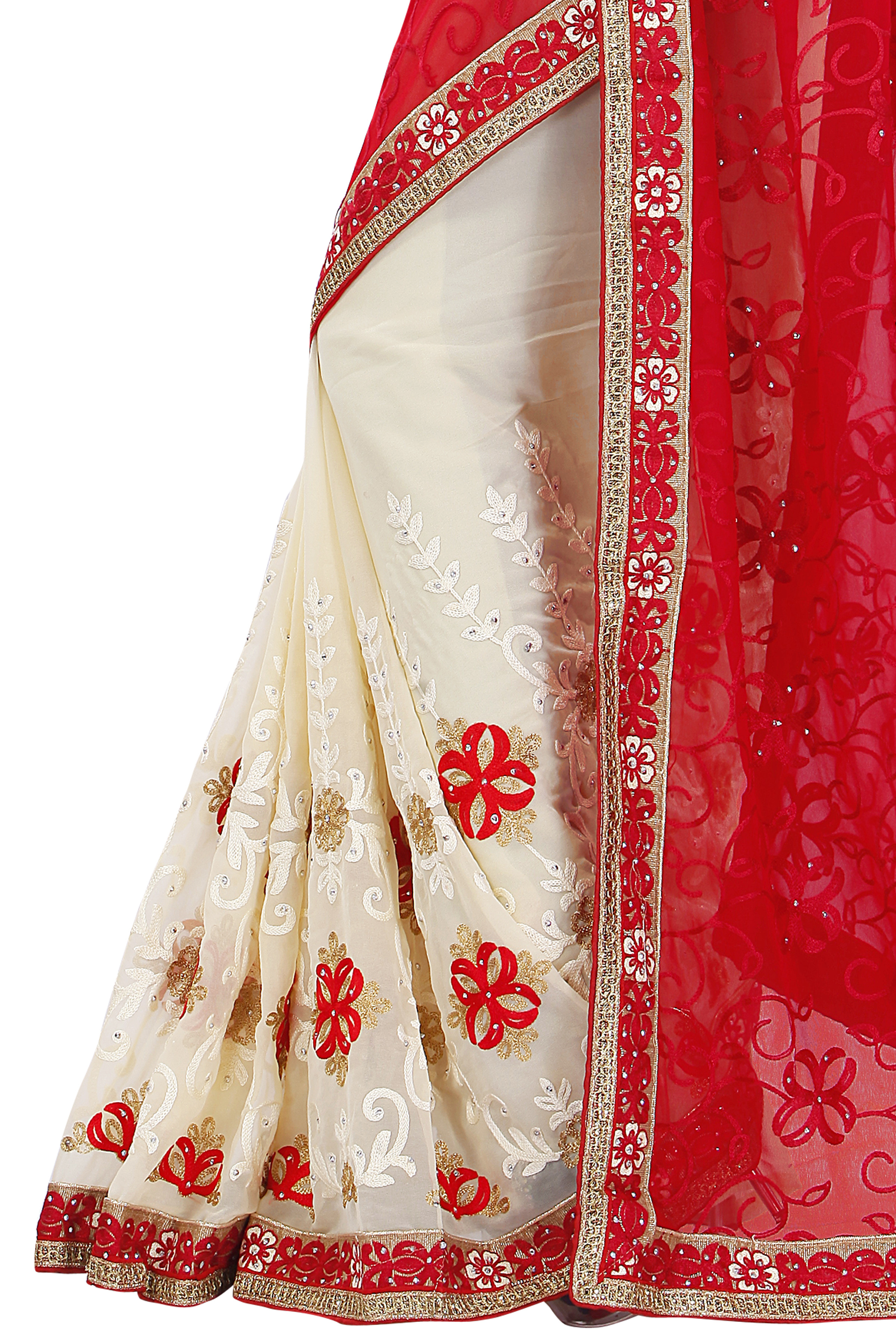 Red Designer Fashion Sarees