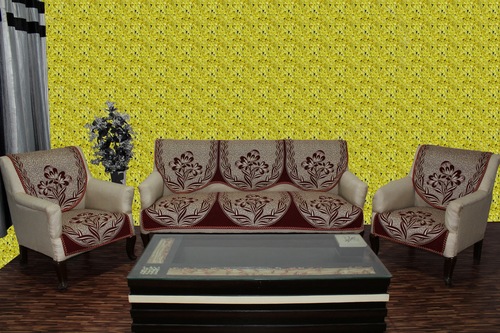 प्रिंटेड चेनिल सोफा पैनल सितारा