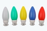Led Candle Bulb - Pc Material, 1 Watt Power, Multicolor R-g-b-w-y | B22 Base, Input Voltage 85-265v, Ideal For Home Applications
