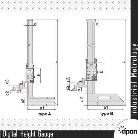 Digital Height Gauge - Precision Machined Aluminum, Easy-to-read Lcd Display, Versatile Measurement Range, Lightweight And Portable