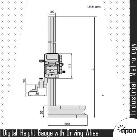 Digital Height Gauge With Driving Wheel