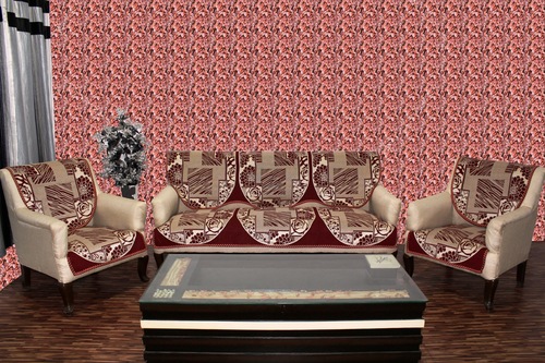 प्रिंटेड चेनिल सोफा पैनल सितारा