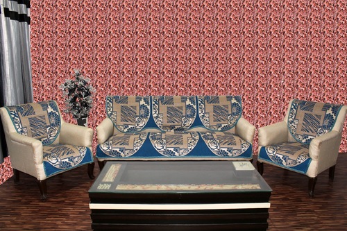 प्रिंटेड चेनिल सोफा कवर सितारा