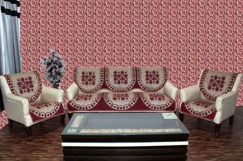 प्रिंटेड चेनिल सोफा पैनल सितारा