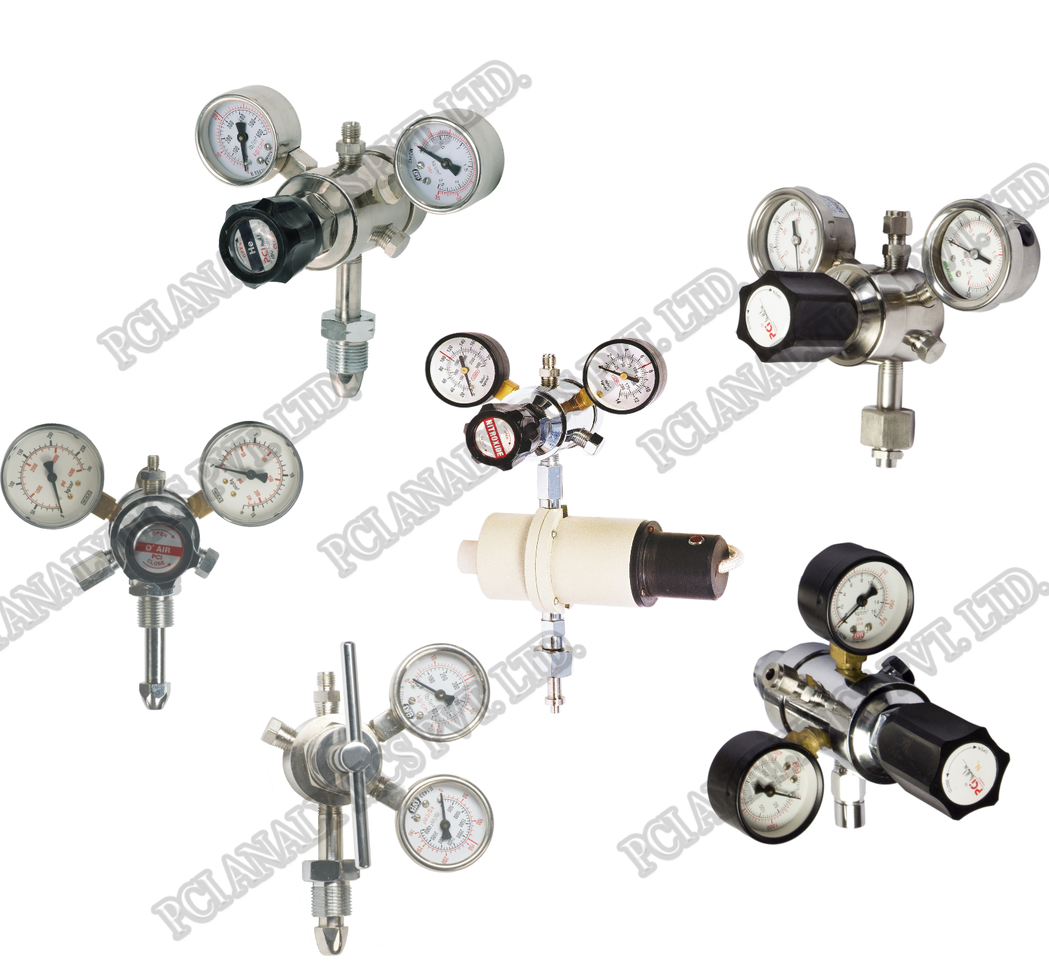 Metal P-lok Gas Cylinder Regulators