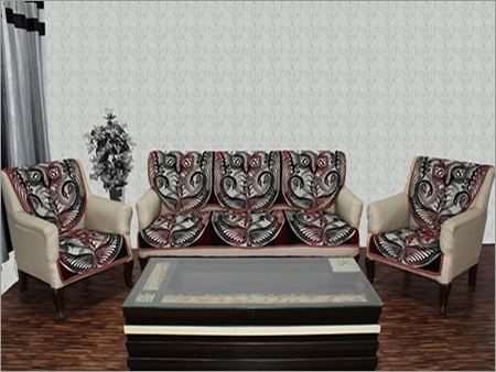 प्रिंटेड चेनिल सोफा पैनल मयूर