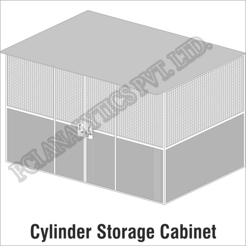White Cylinder Storage Cabinet