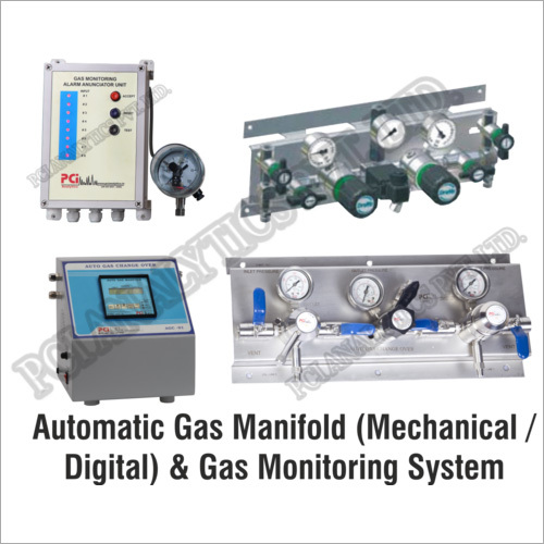 Silver Automatic Gas Manifold (Mechanical / Digital) & Gas Monitoring System