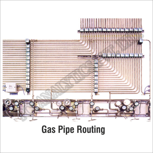 Gas Pipe Routing - Galvanized Steel, Brown Color Design with Durable Resistance