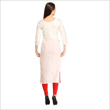 Fancy Kurtis - Rayon, 52 Inches, Red | Stylish Design, Comfortable Fabric, Elegant Look, Perfect Fit, Versatile Style, Durable Material, Trendy Fashion, V-neck, Three-quarter Sleeve, S-xl