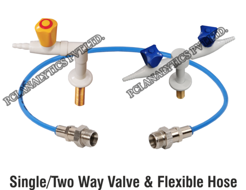 Blue And White Single / Two Way Valve & Flexible Hose