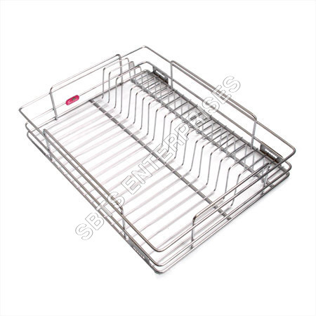 Cup & Saucer Basket - Stainless Steel, 4 Inch Size, Silver Color | 7 Year Warranty, Modern Design