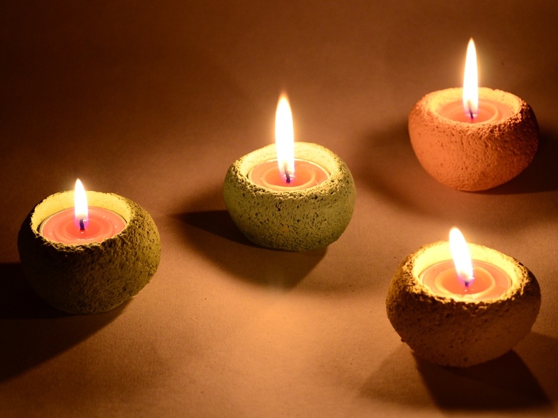 Modern Arts Concrete Candle Holder