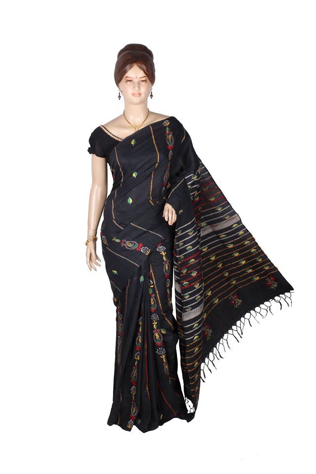 Khesh Kantha Stitch Sarees