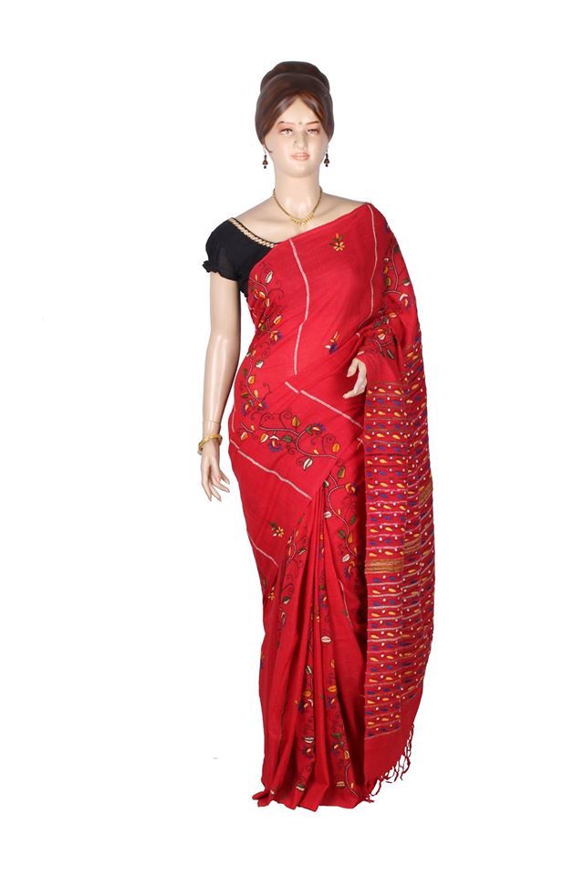 Khesh Kantha Stitch Sarees