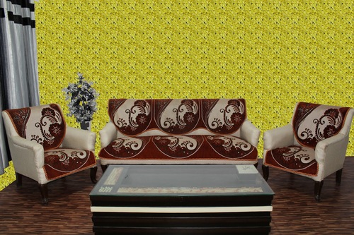प्रिंटेड चेनिल सोफा पैनल ट्रीट