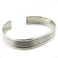 Fashion Sweet Iridescent Stylish Plain Silver 925 Sterling Silver Bracelet