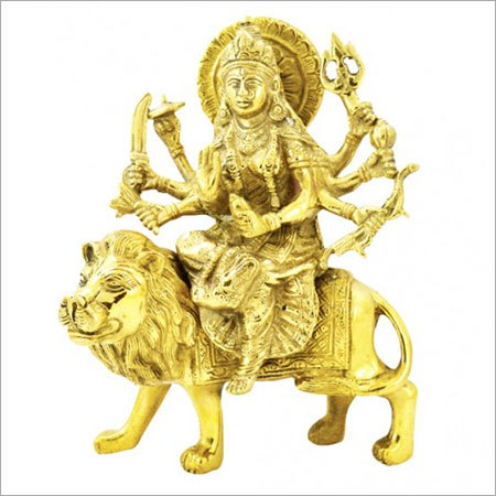 पीतल की माँ दुर्गा की मूर्ति