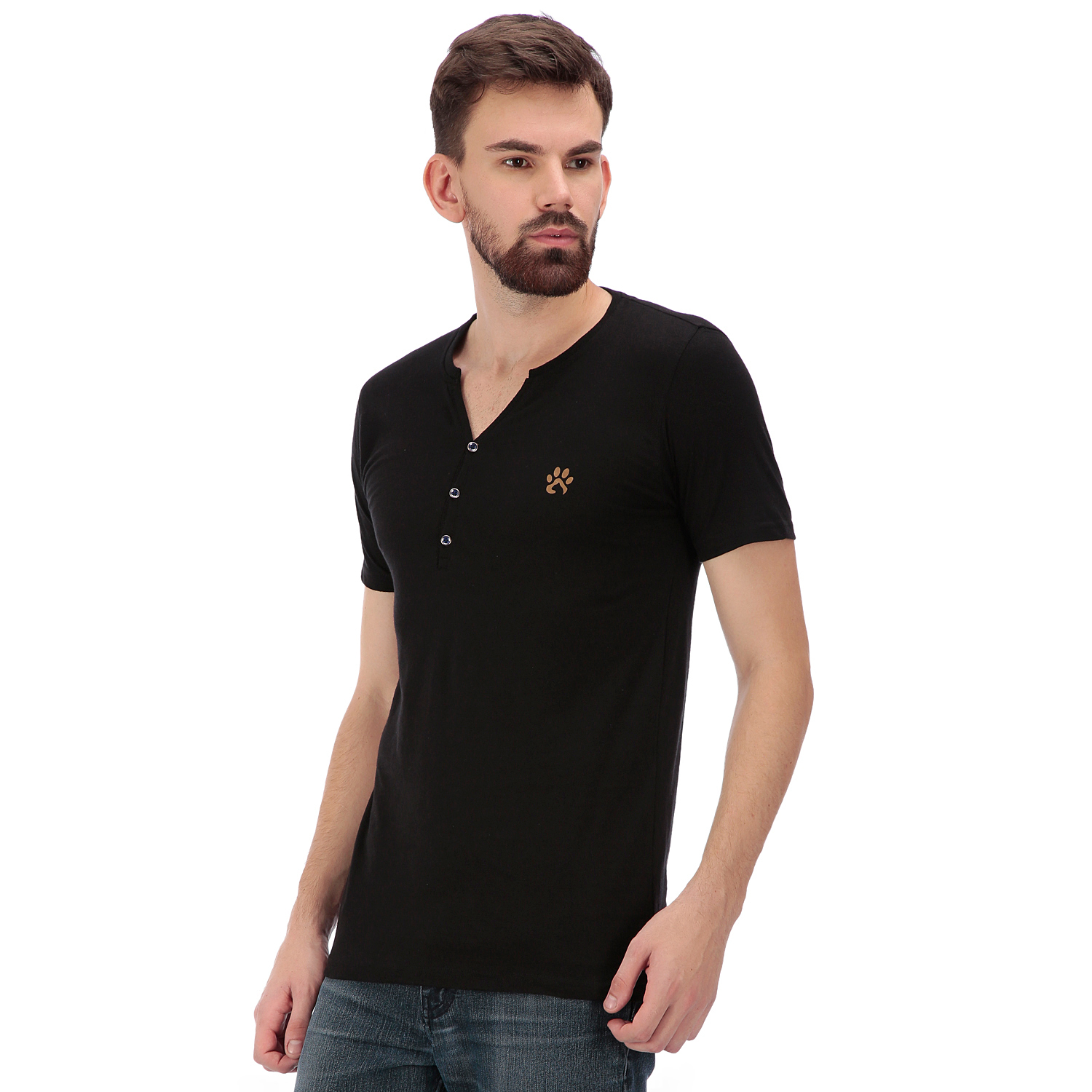 Black Henley T Shirt