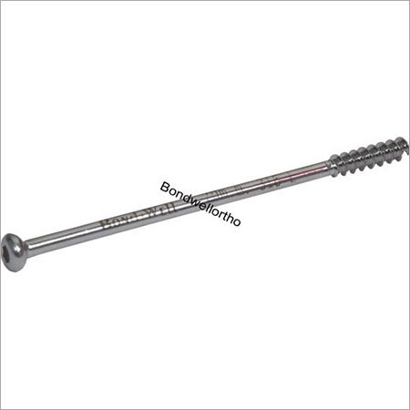 Orthopedic Cannulated Cancellous Screw - 4.0mm Diameter, Titanium GR-5 & Stainless Steel 316-L, Lightweight, Corrosion Resistant, Available in Multiple Colors