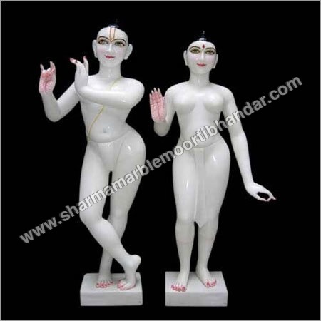 भगवान राधा कृष्ण की संगमरमर की मूर्ति