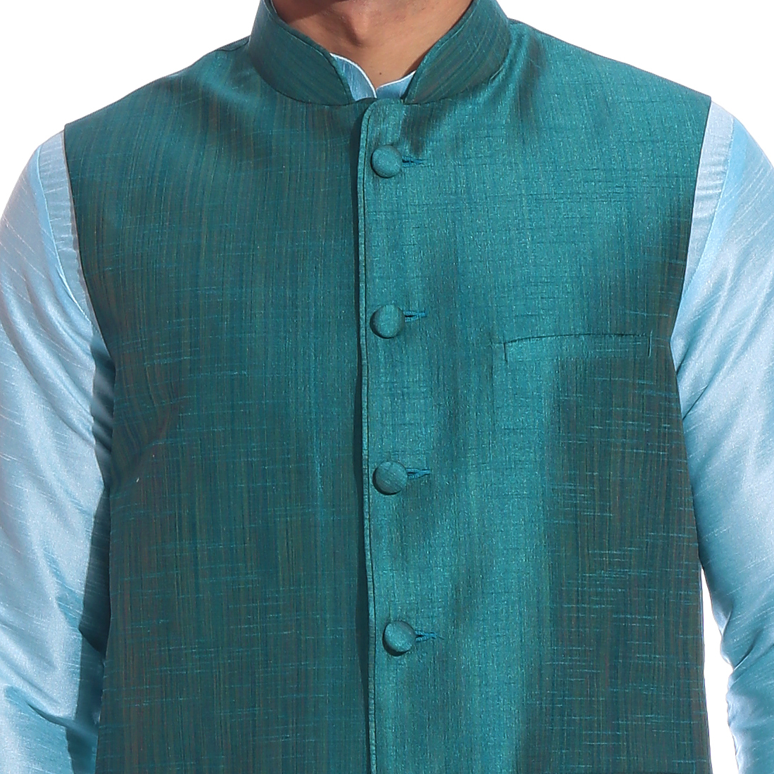 Blue Kurta Pajama Jacket